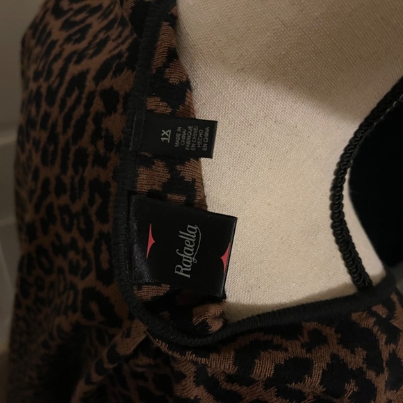 Women's Rafaella Zip Front Cardigan Leopard print - Picture 6 of 7